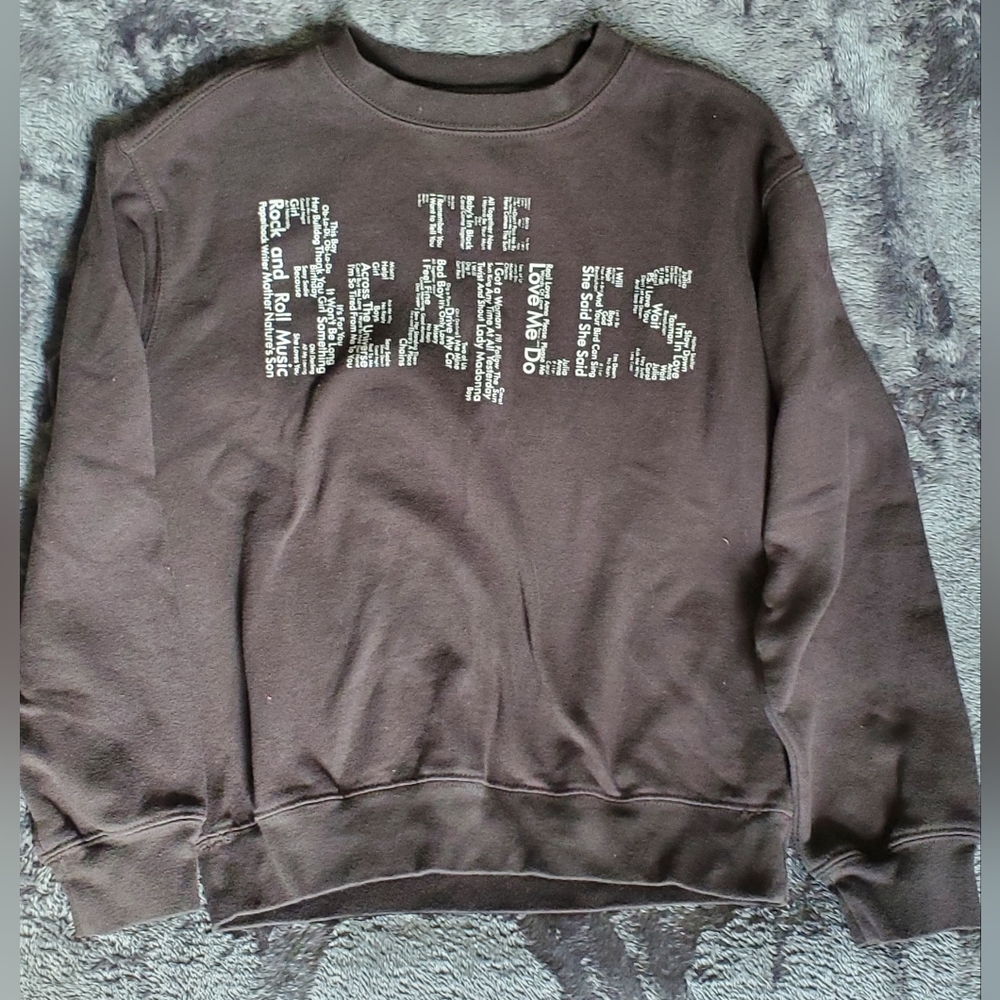 Beatles Song Graphic Crew Neck Pullover